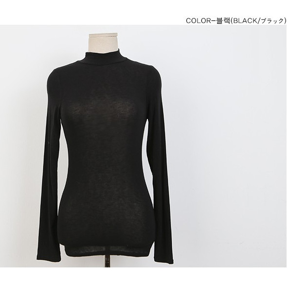 Autumn And Winter Korean Sexy Vanilla Green Tight-fitting High-neck Bottoming Shirt T-shirt Women