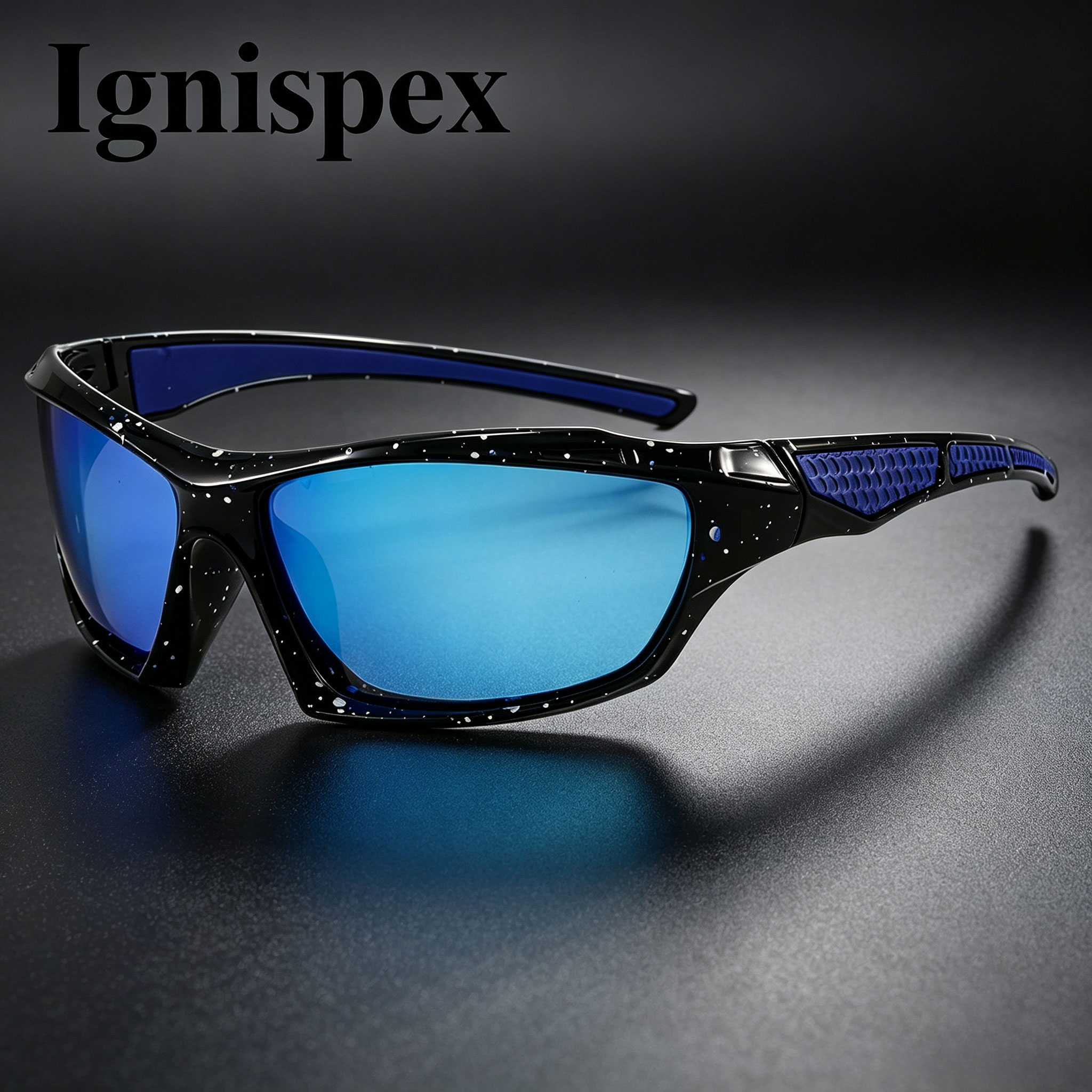 Ignispex Sports Sunglasses, Lightweight Frame For Outdoor Cycling And Running, Blue Reflective Lenses For Daily Outdoor Use.