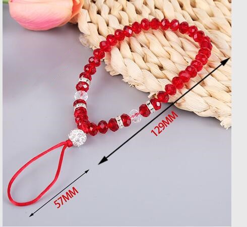 Title 1, Mobile Phone Lanyard Crystal Short Bracelet Pen...