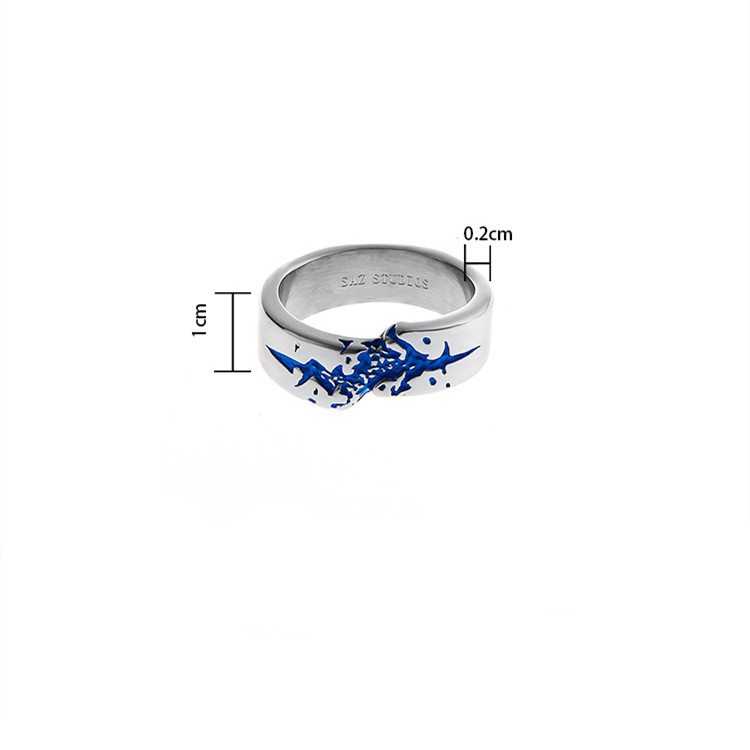 Title 1, Texture Colorful Irregular Fashion Ring