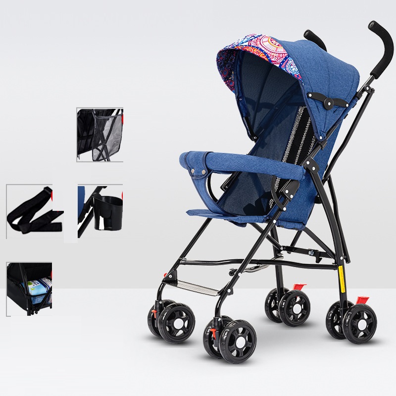 Sit And Lie Down Baby Portable Folding Simple Trolley — foto 5