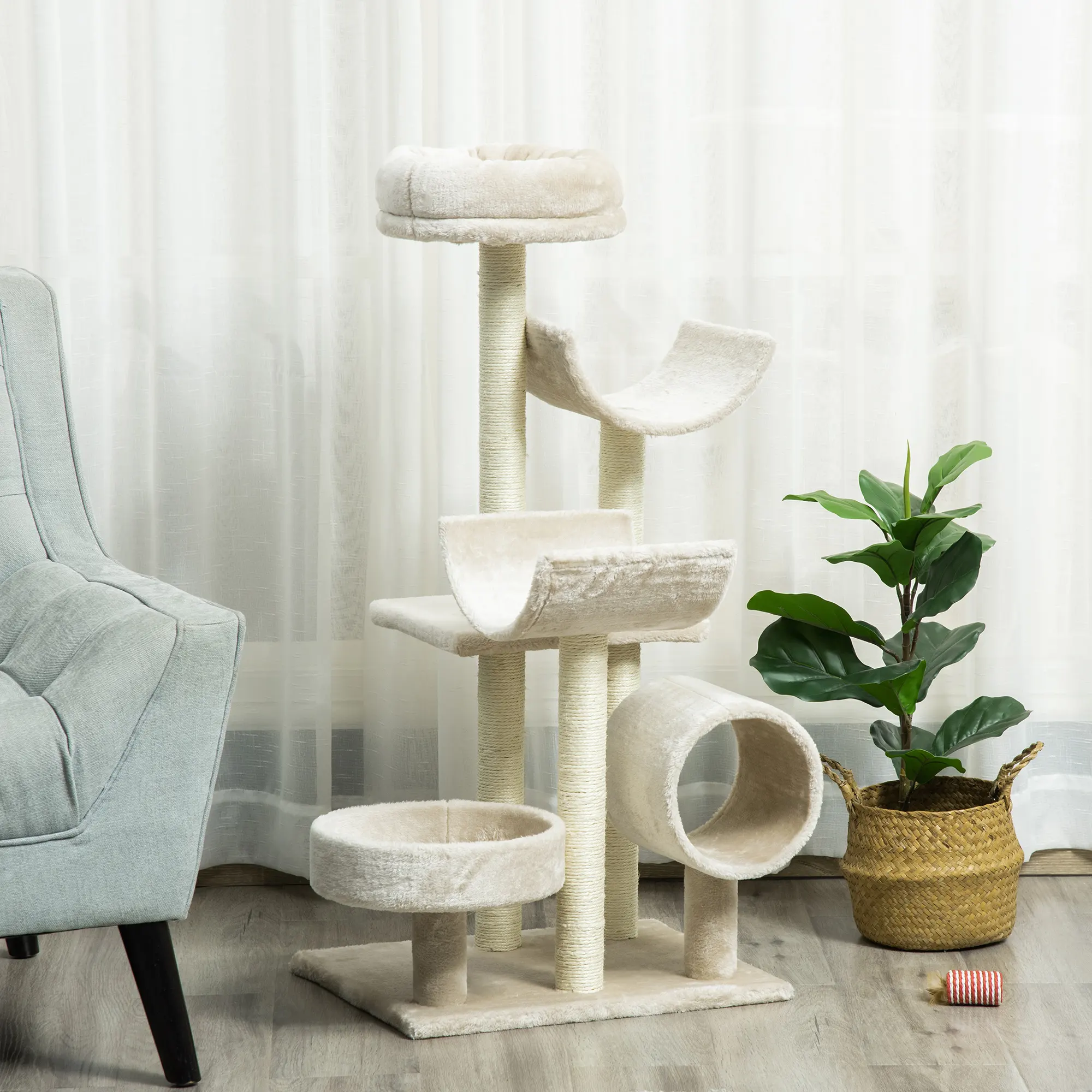 PawHut Cat Tree For Indoor Cats Kitten