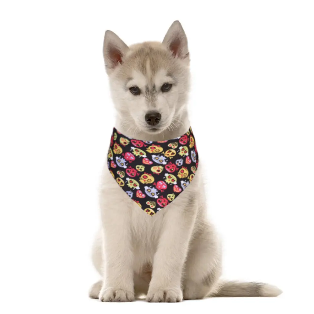 Halloween Pet Triangle Scarf Ghost Festival Lace Double Layer