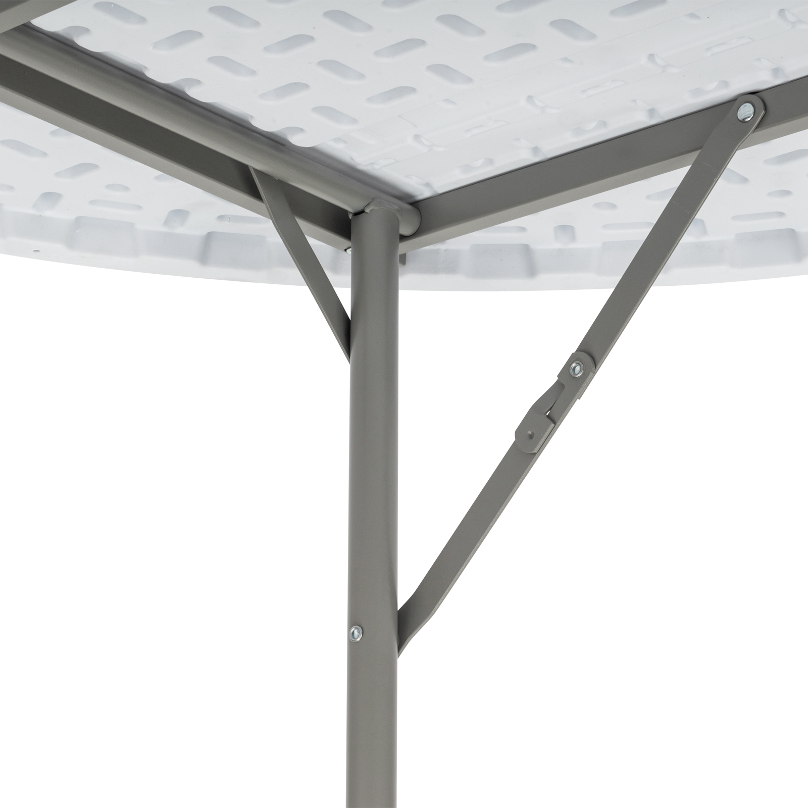 48-Inch Round Folding Utility Table – Heavy-Duty Portable Dining Table with Carrying Handle for Parties, Picnics and Outdoor Events