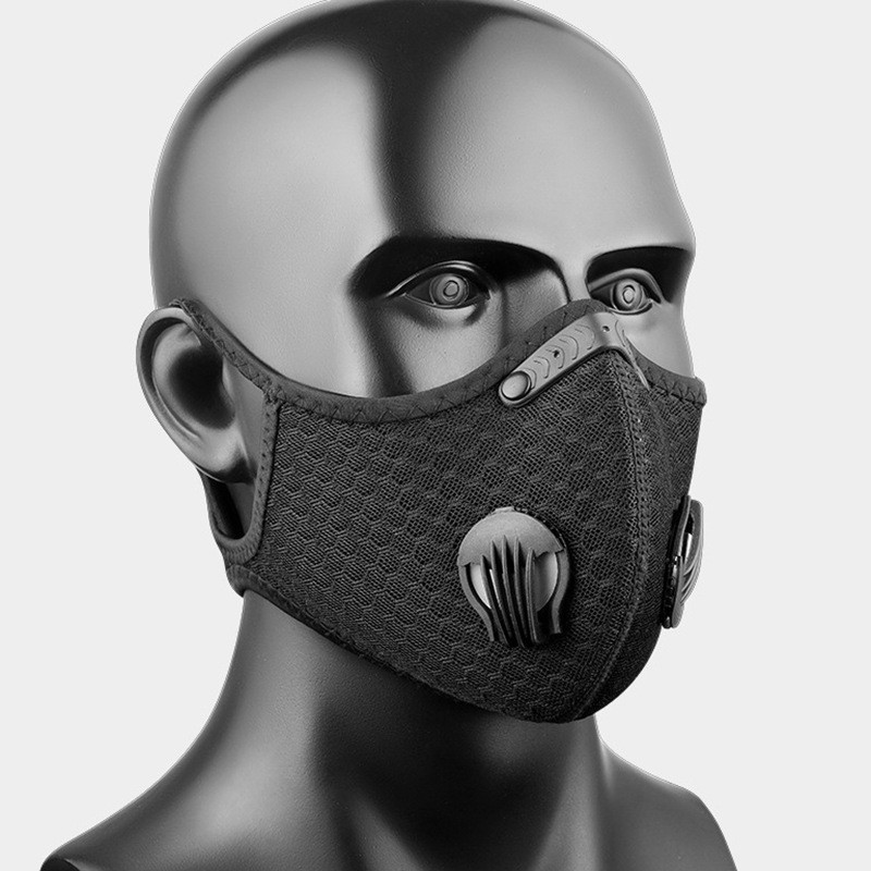Sport Cycling Face Mask With Active Carbon Filter Breathing Valves Washable — image 8
