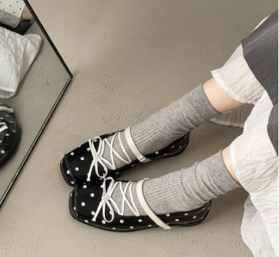 Polka Dot Mary Jane Flats, picture 3 of 4