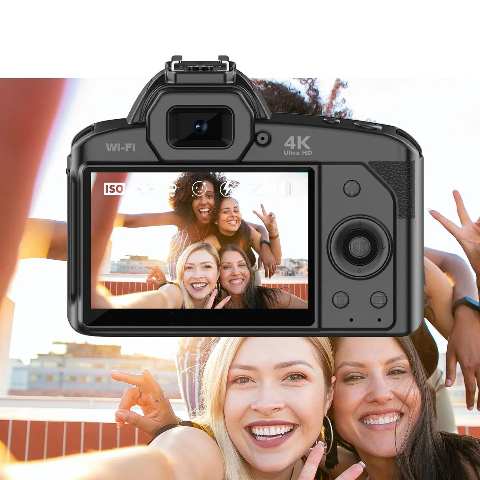 Digital Camera 3 Inch IPS Screen 4K