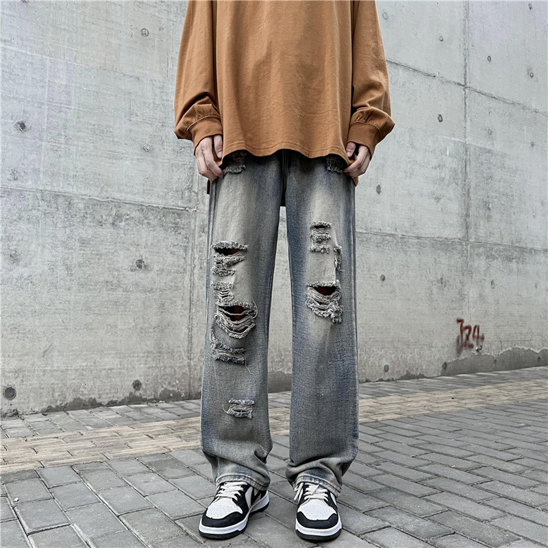 Pu Shuai Ripped Jeans Men's Summer