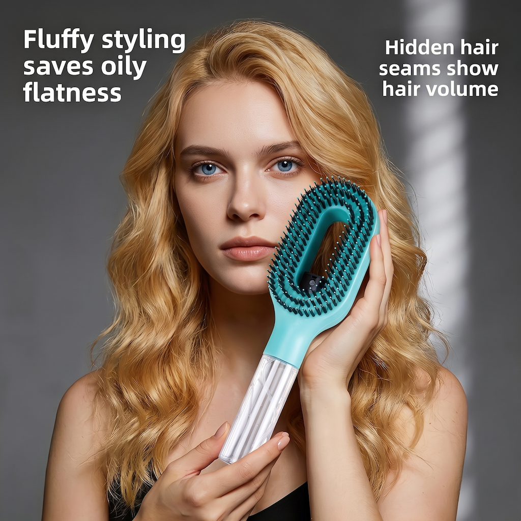 New Water Spraying Hair Comb, Anti-Frizz Smoothing Hair Brush With Essential Oil Conditioning Spray Function