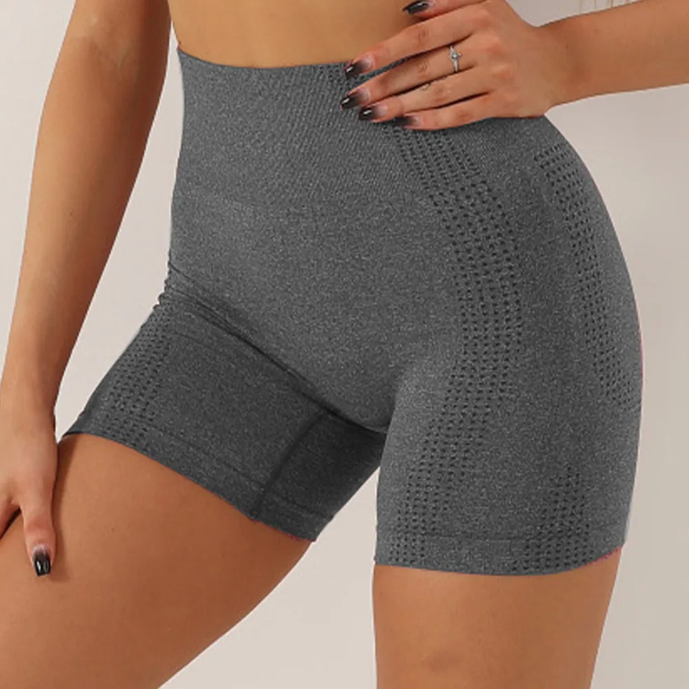 Workout Yoga Shorts For Women Summer Running Gym Shorts - Dark Grey