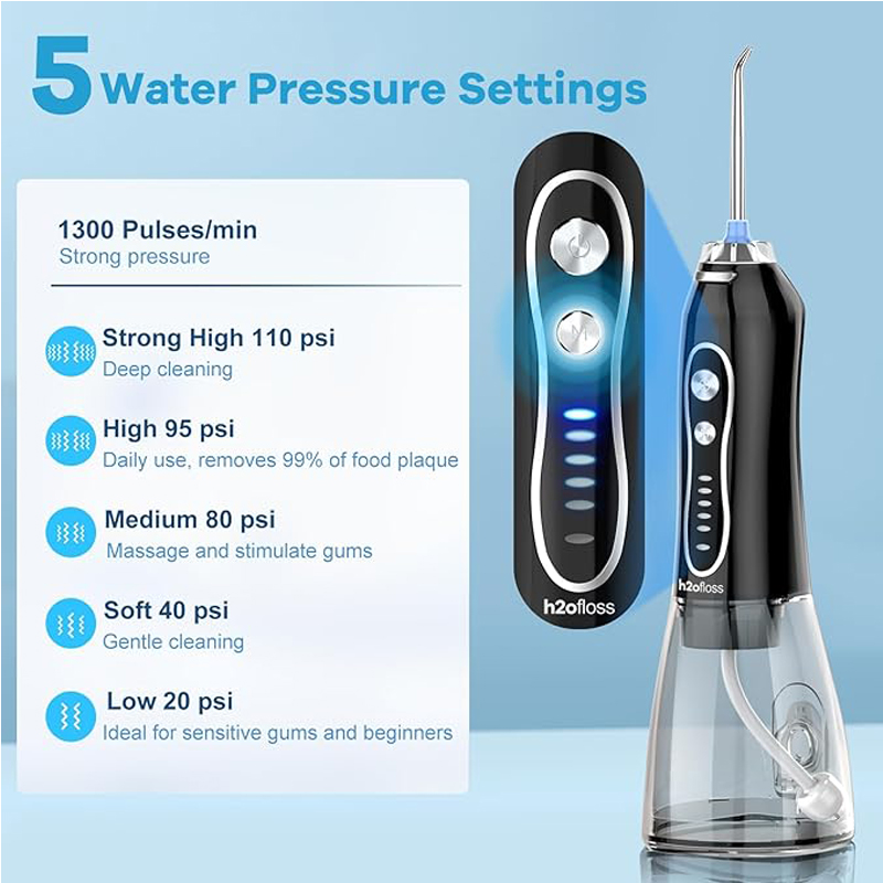 Water Dental Flosser Teeth Pick Portable Oral Irrigator With 5 Modes IPX7 7
