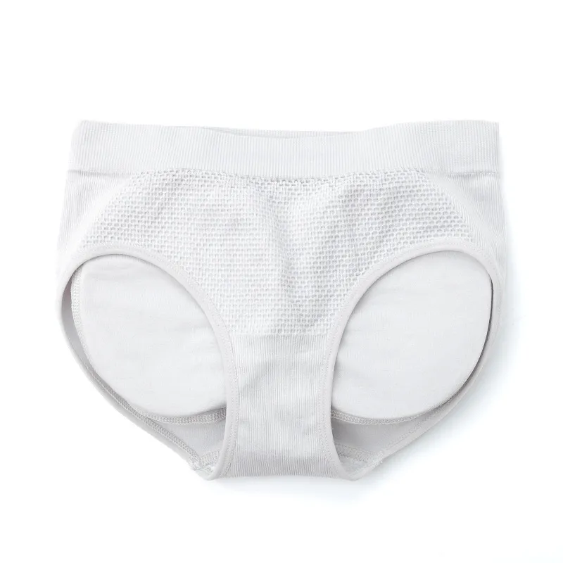 Women's Fashion Thickened Peach Hip Panties - Grey