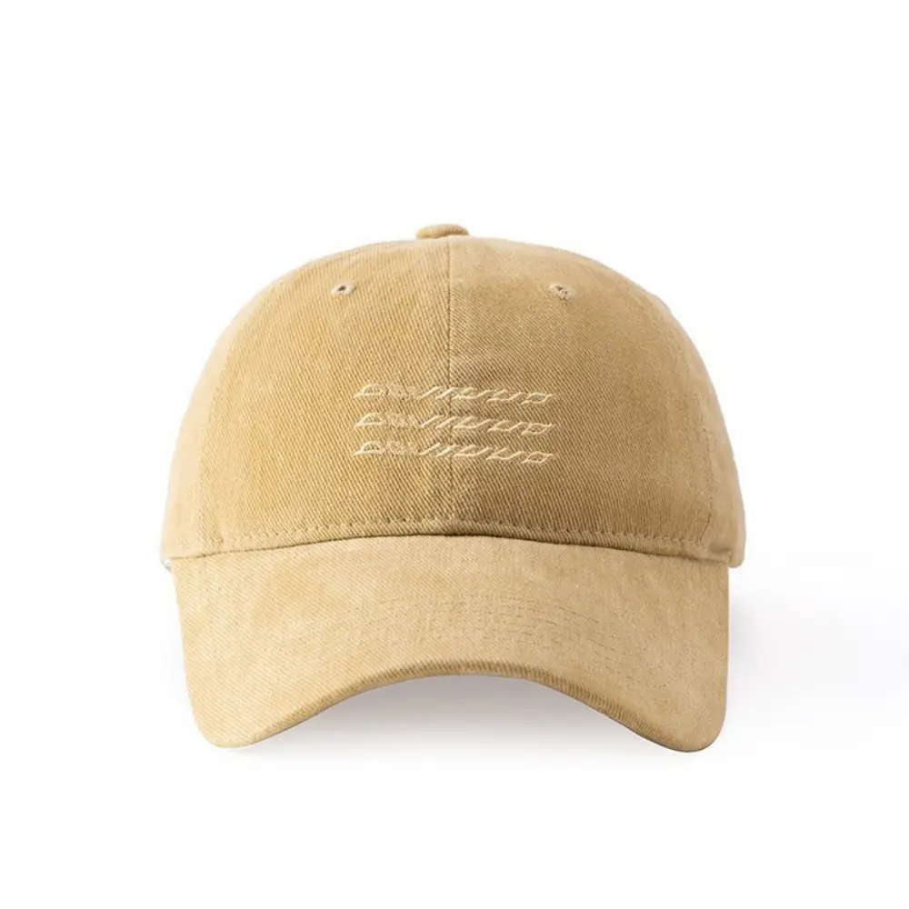 New Men's And Women's Water-washed Distressed Multi-letter Embroidered Slimming And Flattering Vintage Style Baseball Cap, Suitable For Shopping, Camping, Daily