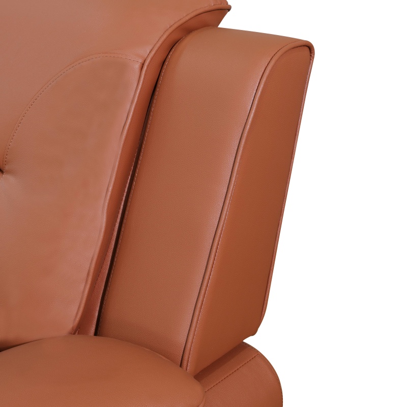 Pickup Only--Bright Bronze Faux Leather 3-Piece Couch Living Room Sofa