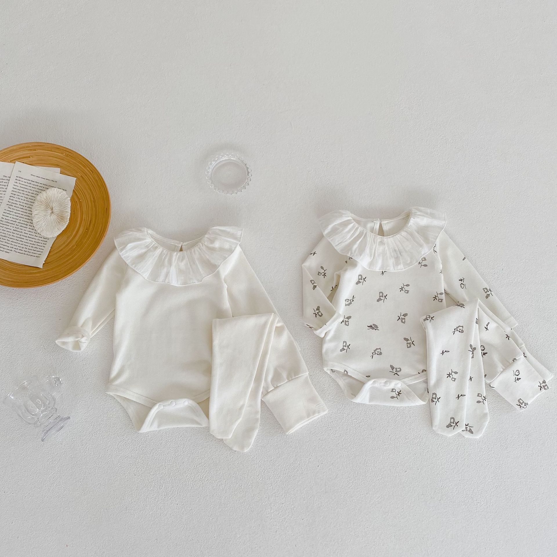 Fragmented Lotus Collar Long Sleeve