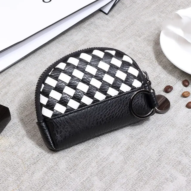 Handwoven Women's Wallet With Minimalist Leather White - Shop at LoveMi
