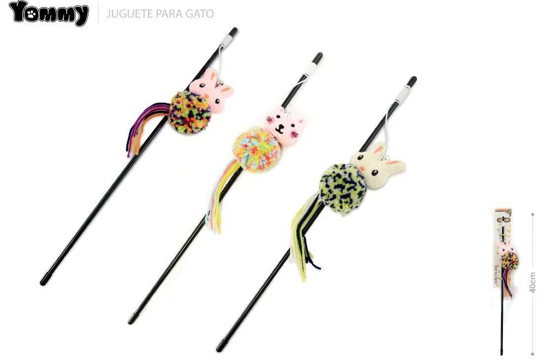 Cartoon Wool Teasing Cat Stick Pole