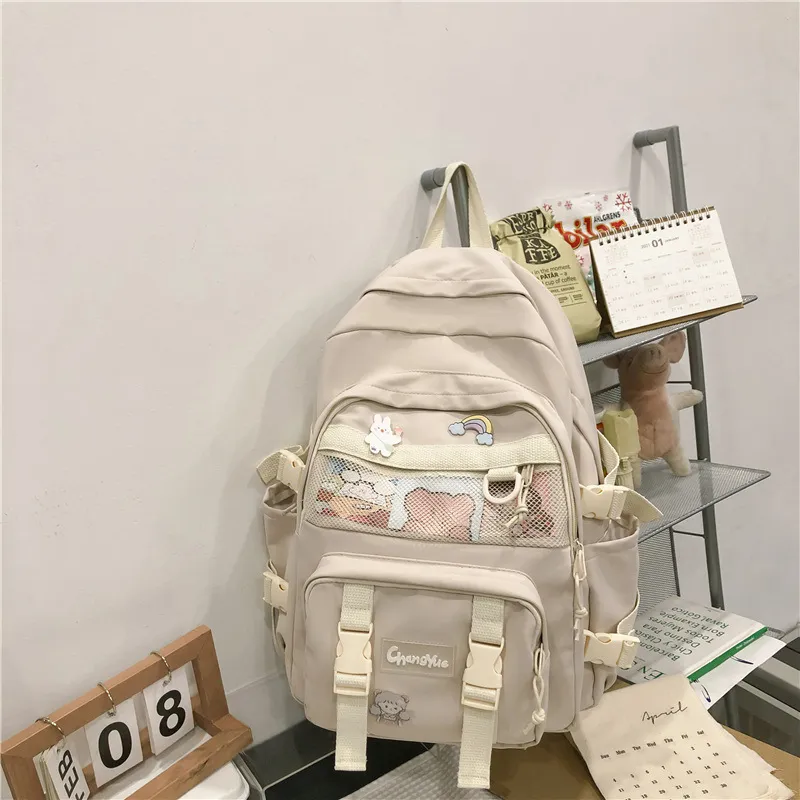 Students' New Large-capacity Forest Backpack - White