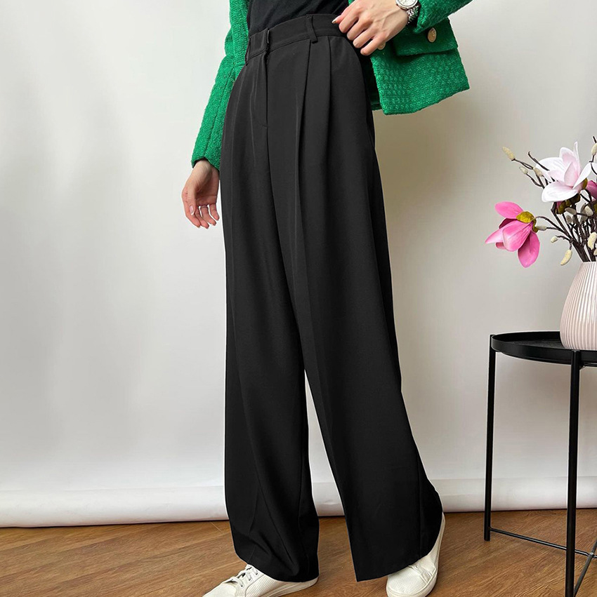 Title 6, High Waist Wide Leg Pants, Casual Temperament C...