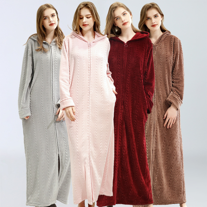 Title 1, Flannel extended thermal night gown with hood