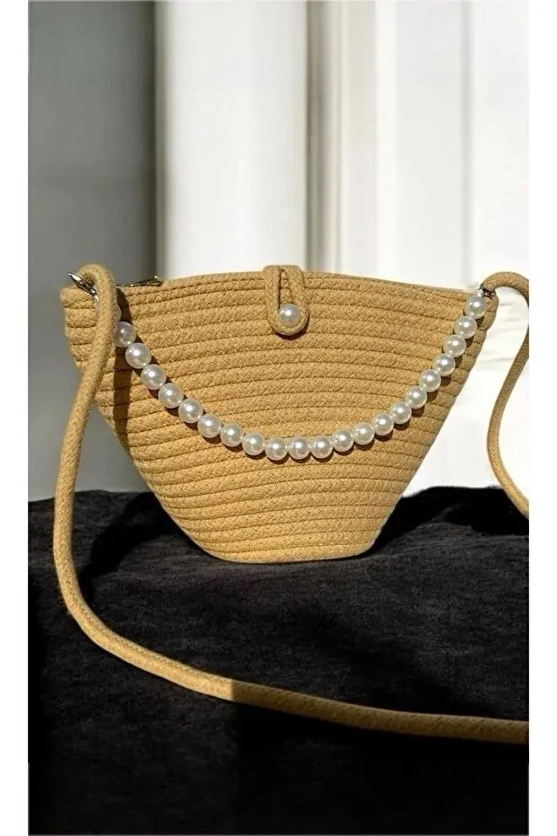 Women Latte Brown Pearl Design Shoulder Bag Elegant Daily Handbag - Shop at LoveMi