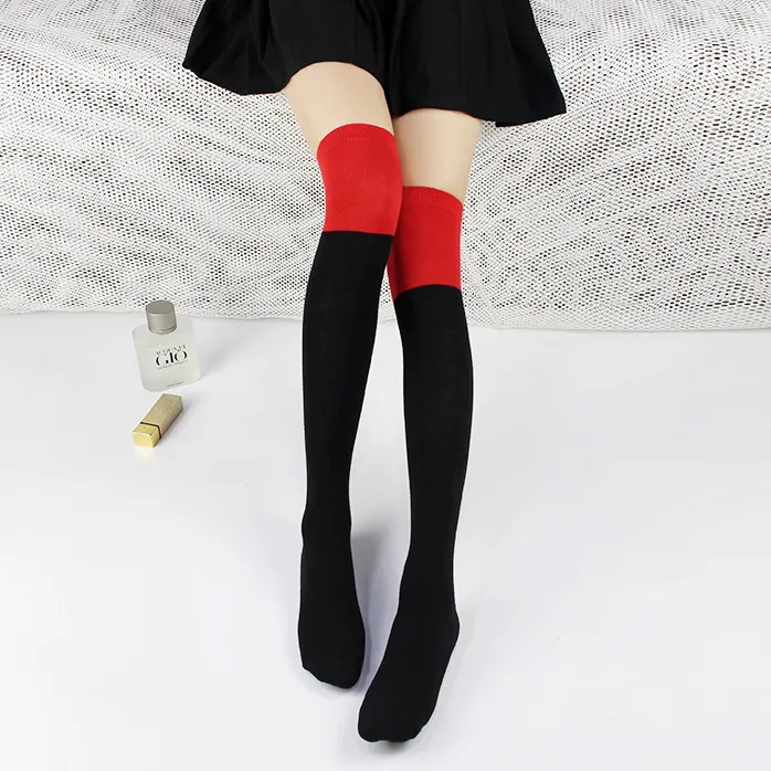 High-top thigh socks - Black