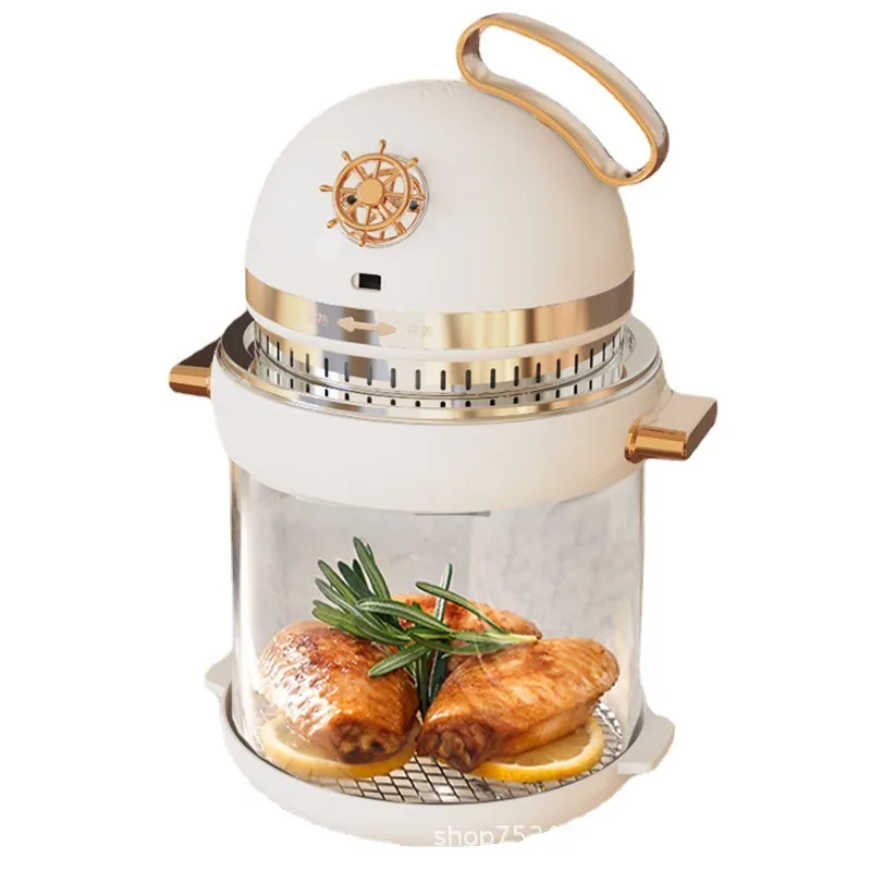 4L Transparent Visible Air Fryer - White