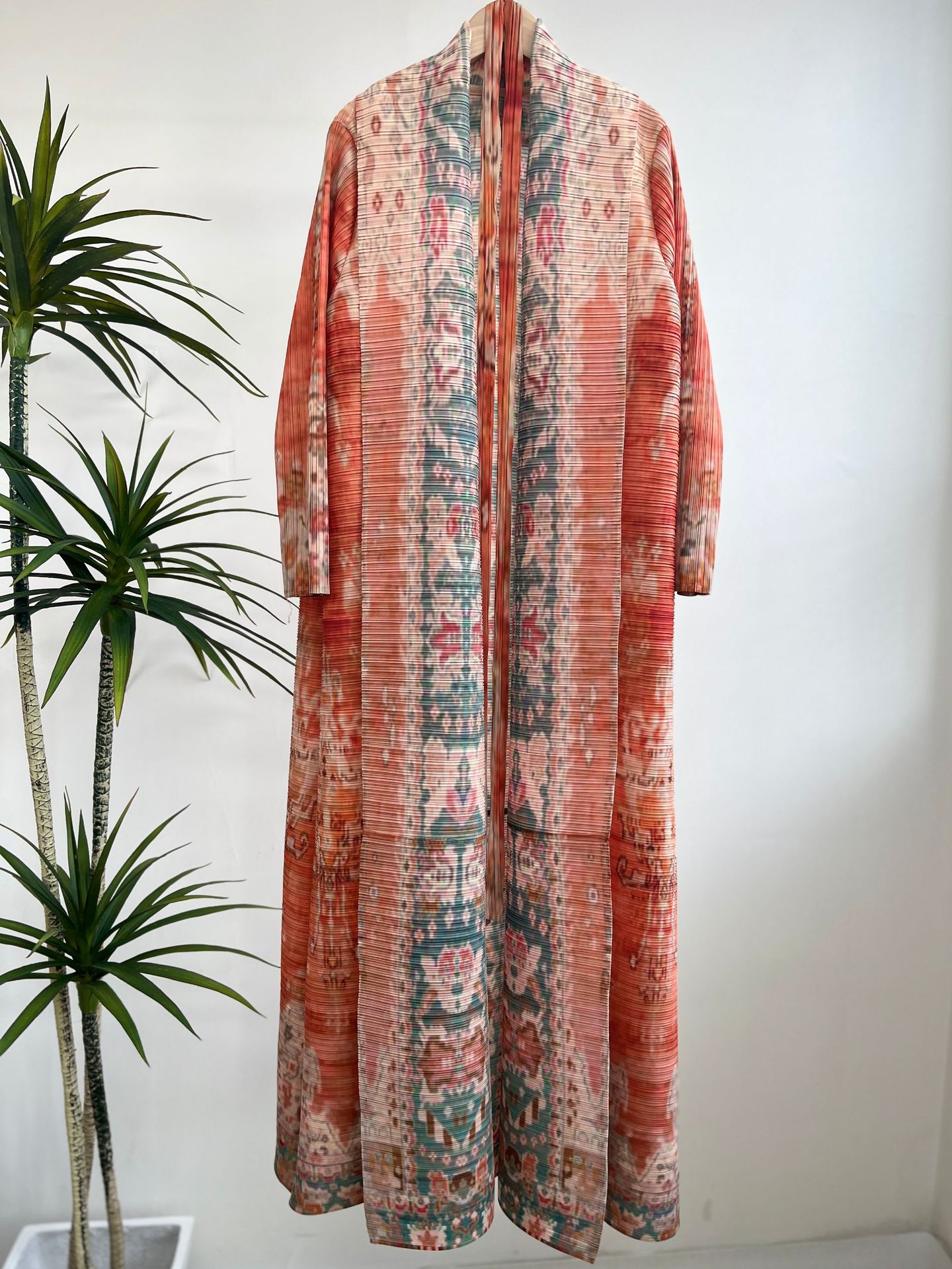 Title 1, Printed Breathable Loose Dress Cloak Coat