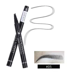 Four-head Eyebrow Pencil Liquid Eyebrow Pencil Tattoo Eyebrow Pencil Eyebrow Pencil 4-head Eyebrow Pencil Four-jaw Eyebrow Pencil - 5 Black - View 1