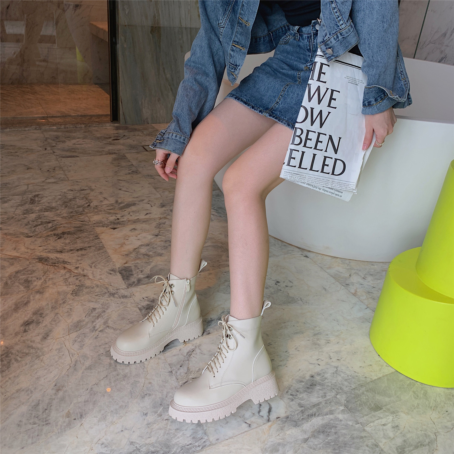 Lace-up Vintage British Fan Car Boots