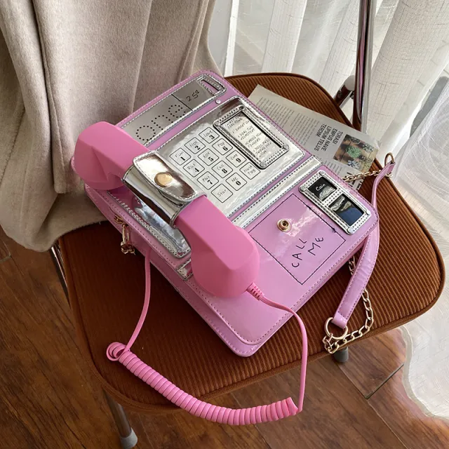 Creative Digital Phone Messenger Bag Spoof Pink - Shop at LoveMi