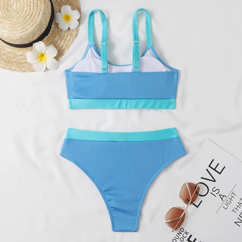 New Special Cloth Thread Sunken Stripe Bikini For Women - Image 11