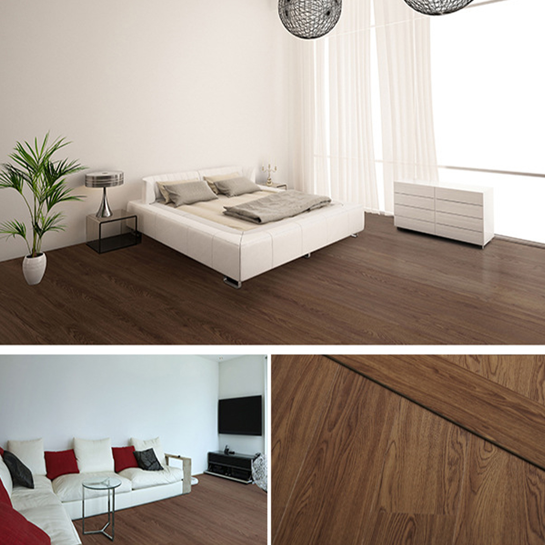 NEW 5m Floor Planks Tiles Self Adhesive Wood Effect Vinyl Flooring Kitchen — image 11