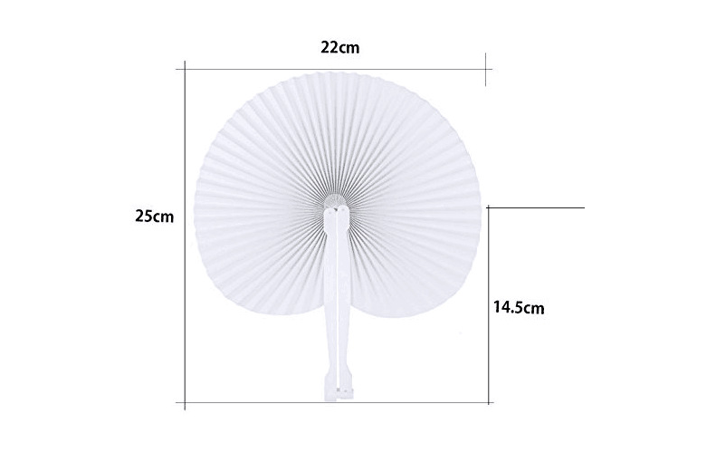 Title 5, Wholesale White Love Heart Blank Paper Fans for...