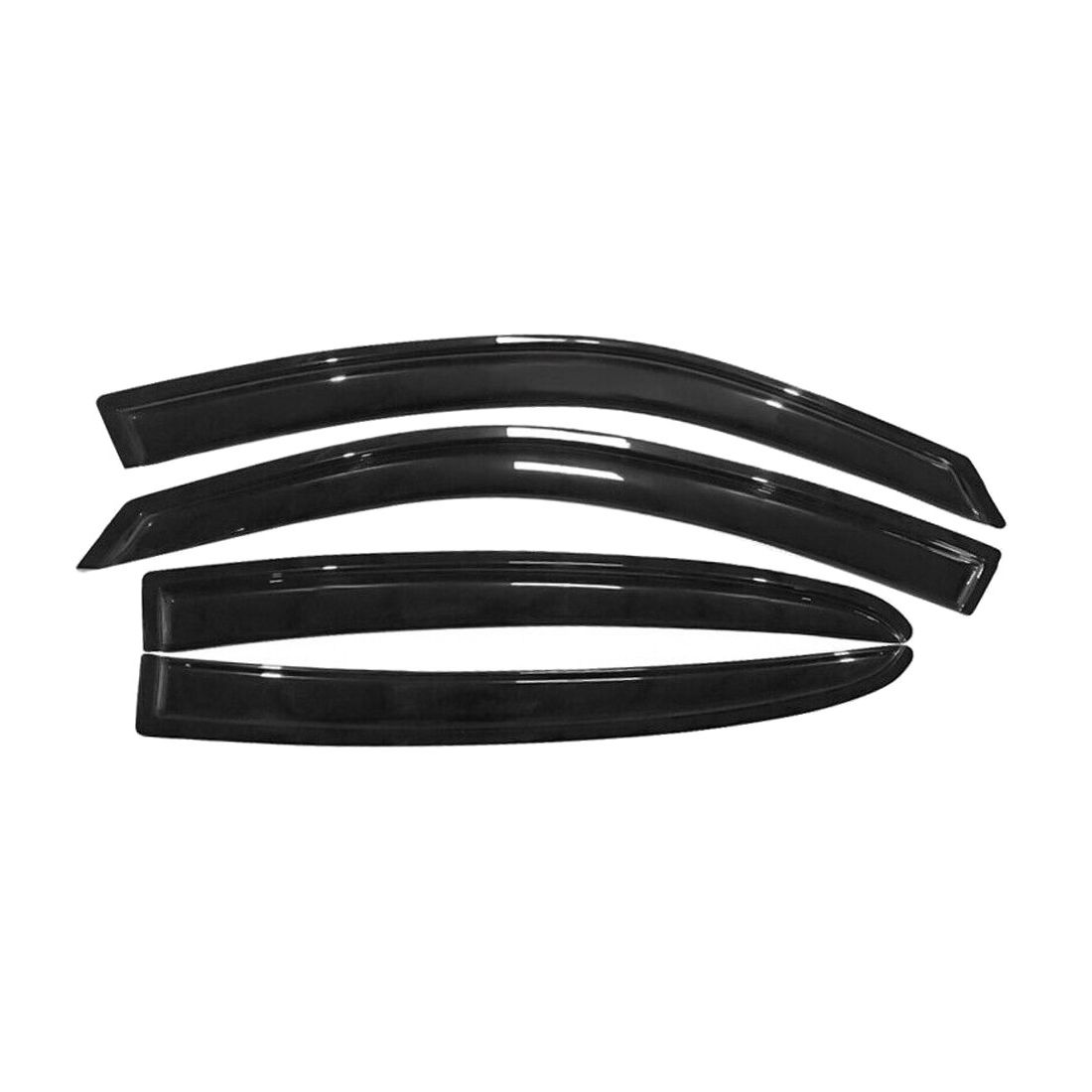 Acrylic Slim Style Window Visors Smoke Tinted 4Pc Set 5