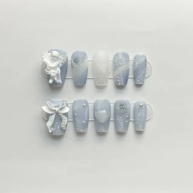 Yunchuan Haze Blue Gypsum Angel Manicure Angel Short Ladder - Shop at LoveMi
