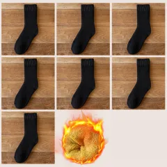 Plus Velvet Thick Warm Towel Long Tube Cotton Socks - Style16 - View 1