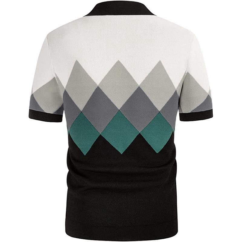 Title 2, Short Sleeve Diamond Jacquard Knit Sweater offe...