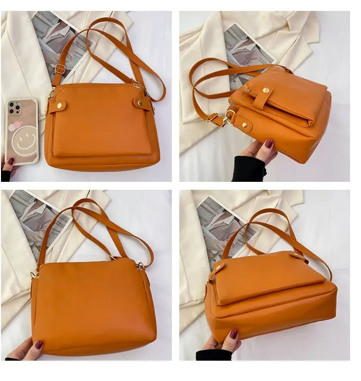 New Retro Multi-layer Large Capacity Shoulder Messenger Bag