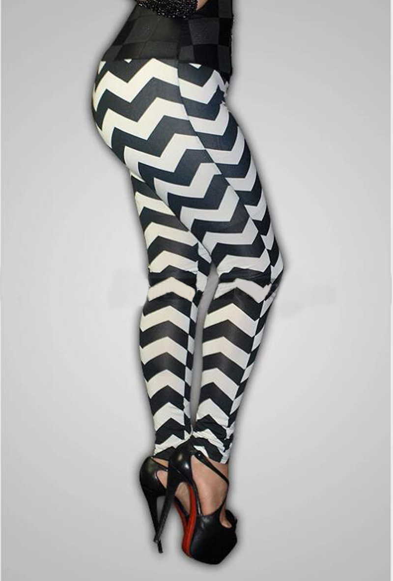 Fashion Casual Printed Black And White Plaid Trousers Multicolor - Shop at LoveMi