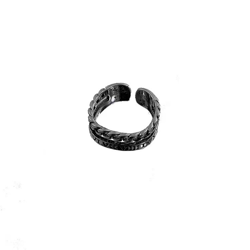 European And American Hip-Hop Double Roman Letter Ring