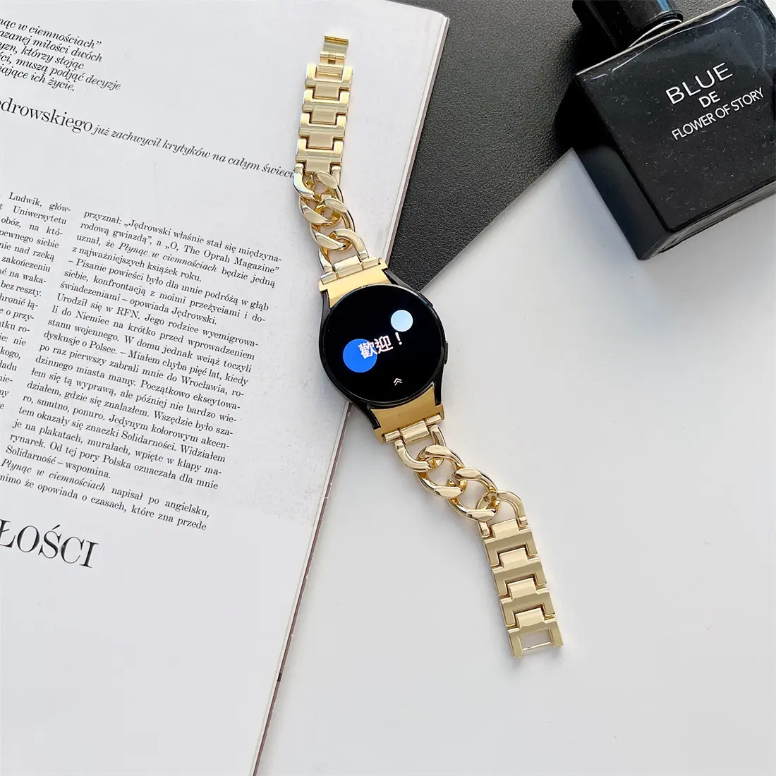 Smart Watch Wristband Single Row Denim Chain
