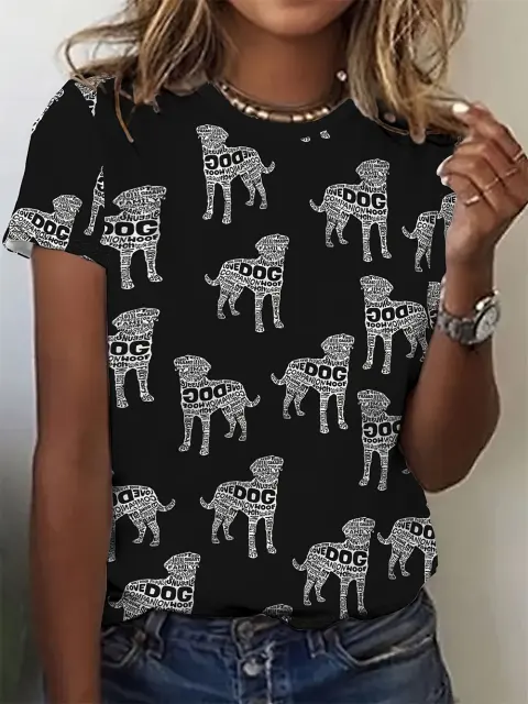 Fullprint Cartoon Animal 3D Digital Printing Women's Tshirt Harajuku