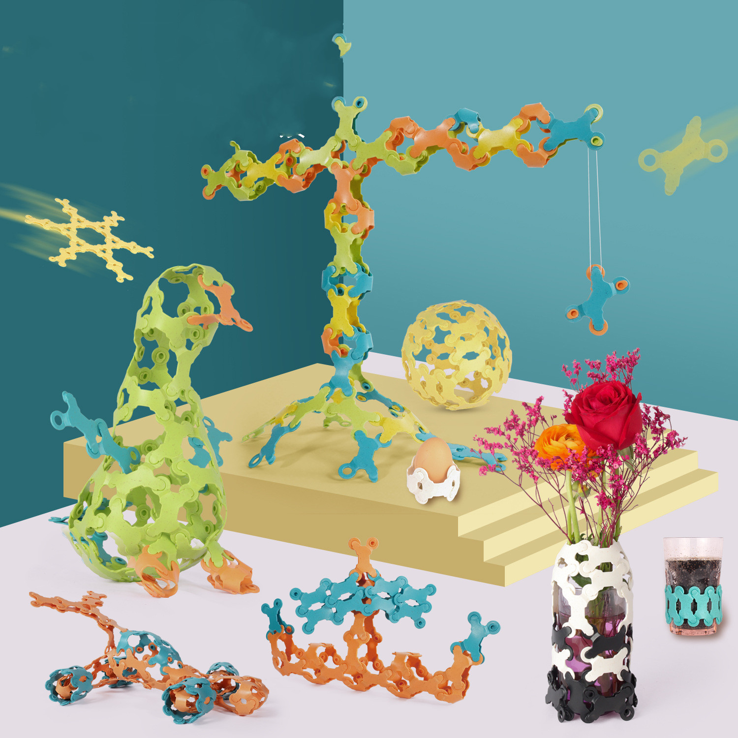 Variety Of Tuo Rice Blocks Puzzle And Insert Toys