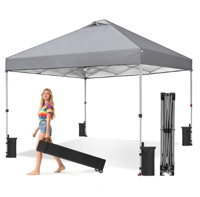 10x10 Feet Retractable Tent, Portable Outdoor Shelter, Suitable For Beaches, Events, Camping