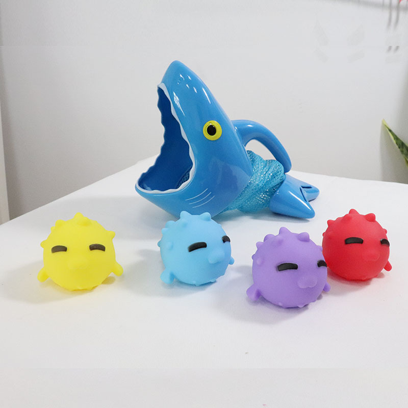 Title 3, Cartoon Animal Bath Toy Shark Fishing For Small...