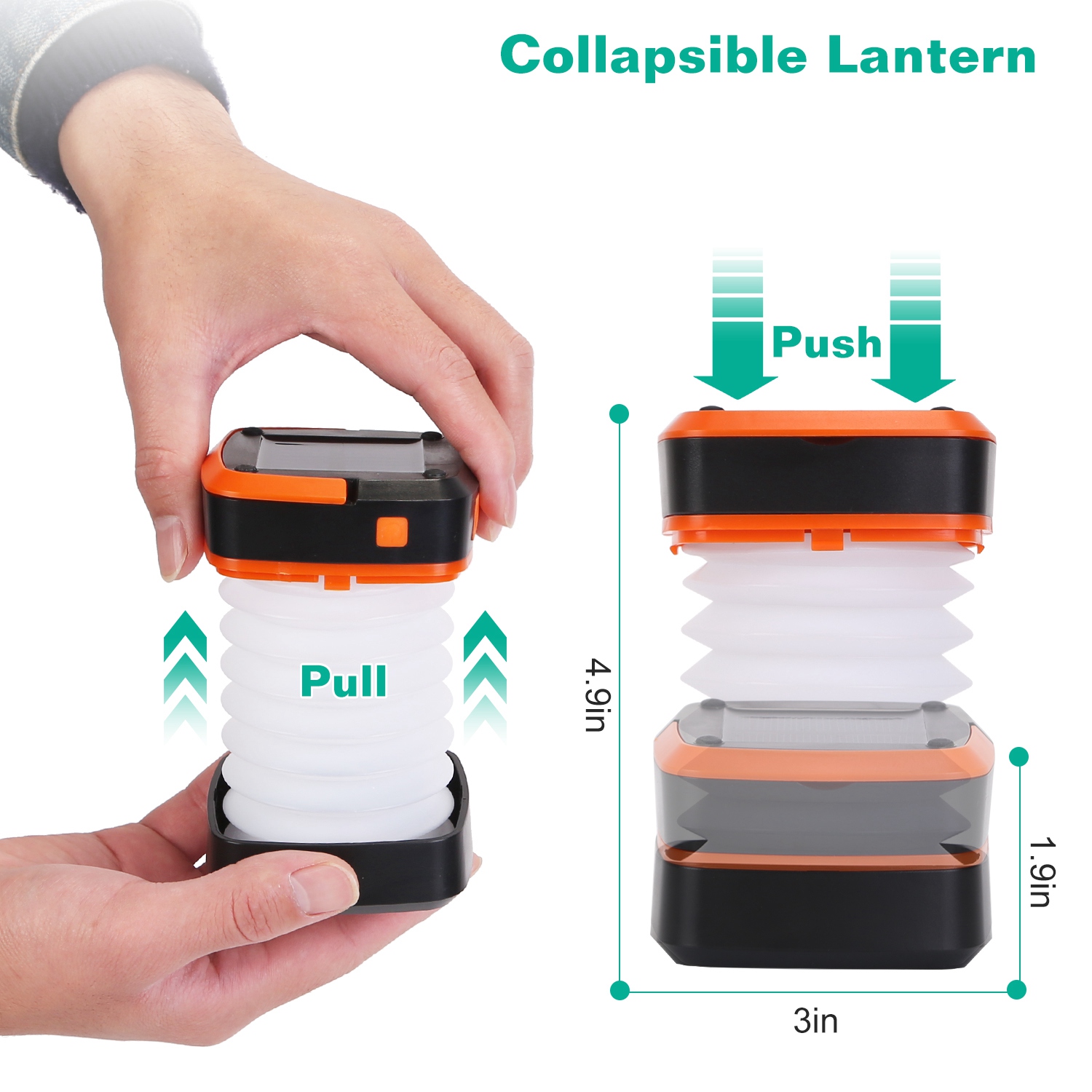 Solar Camping Lantern LED Collapsible Tent Lamp USB Rechargeable Portable Emergency Camping Light For Hiking Fishing Outdoor — foto 2