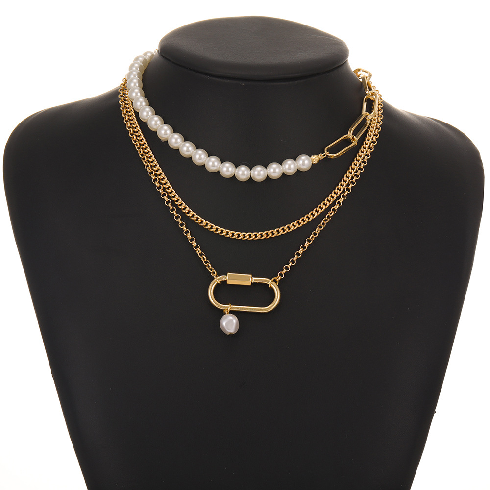 European And American Fashion Chain Simple Pearl Necklace