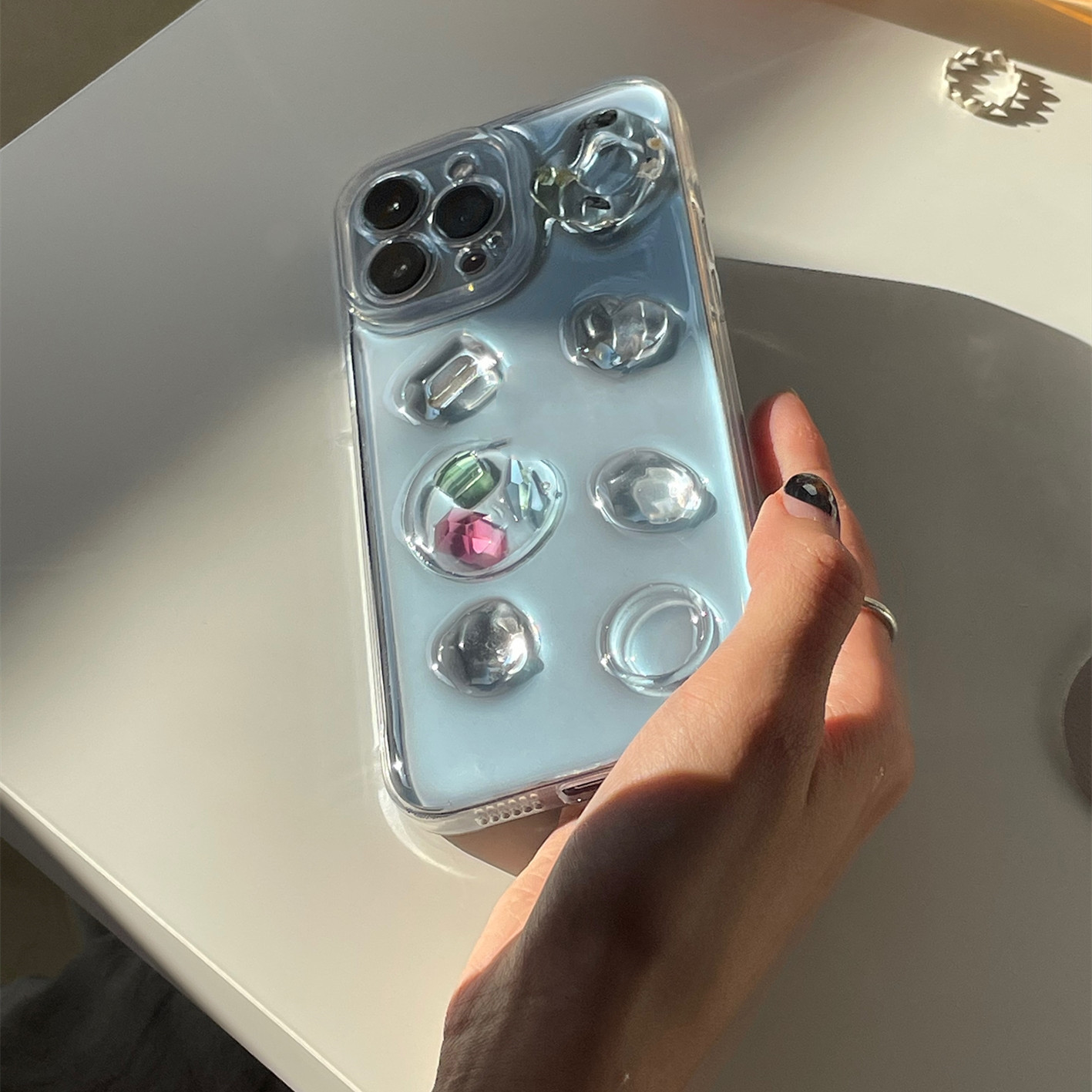 Fashion Minimalist Drip Rubber Phone Case Protector