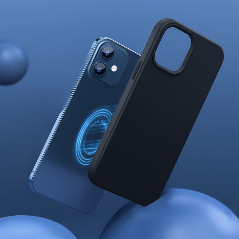 Funda de silicona líquida magnética protectora para iPhone 12 mini